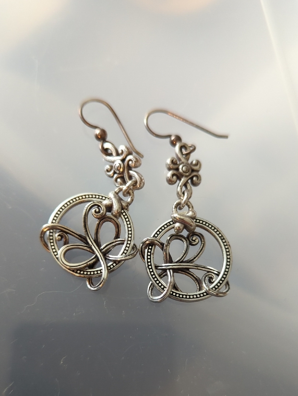 Brighton Silver Celtic Knot Drop Earrings